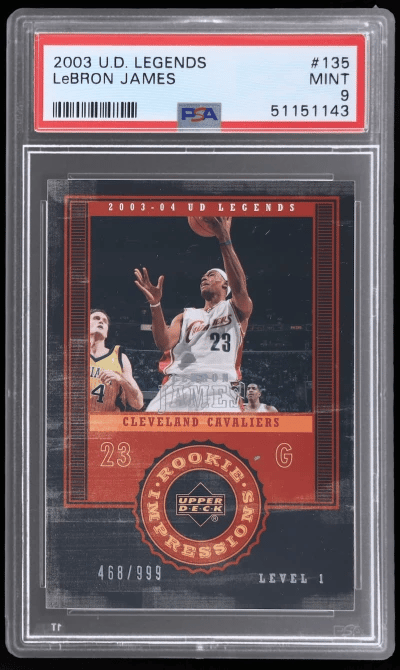 2003 Upper Deck Legends LeBron James #135 468/999 PSA 9