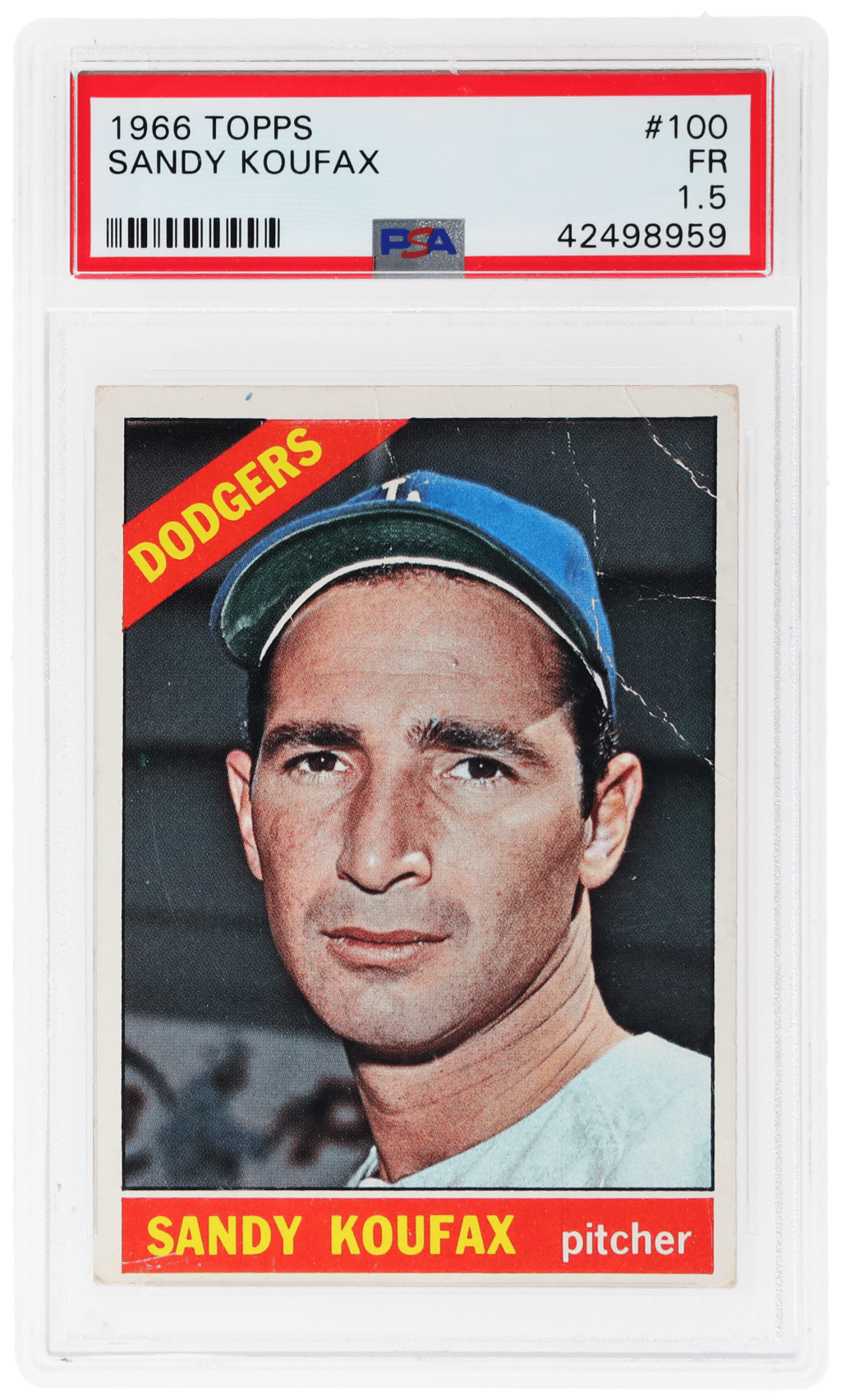 1966 Topps Sandy Koufax #100 PSA 1.5