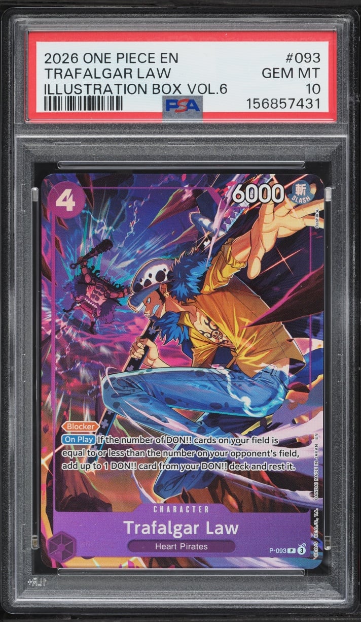 2026 One Piece Promo Illustration Box Volume 6 Trafalgar Law #P-093 PSA 10 GEM MINT