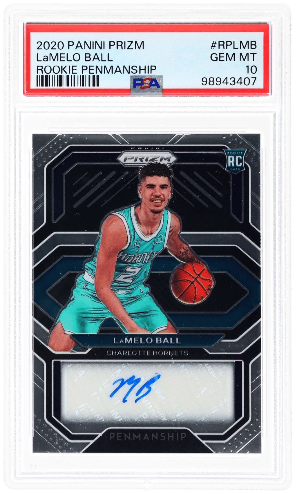 2020 Panini Prizm Rookie Penmanship Lamelo Ball #RPLMB PSA 10