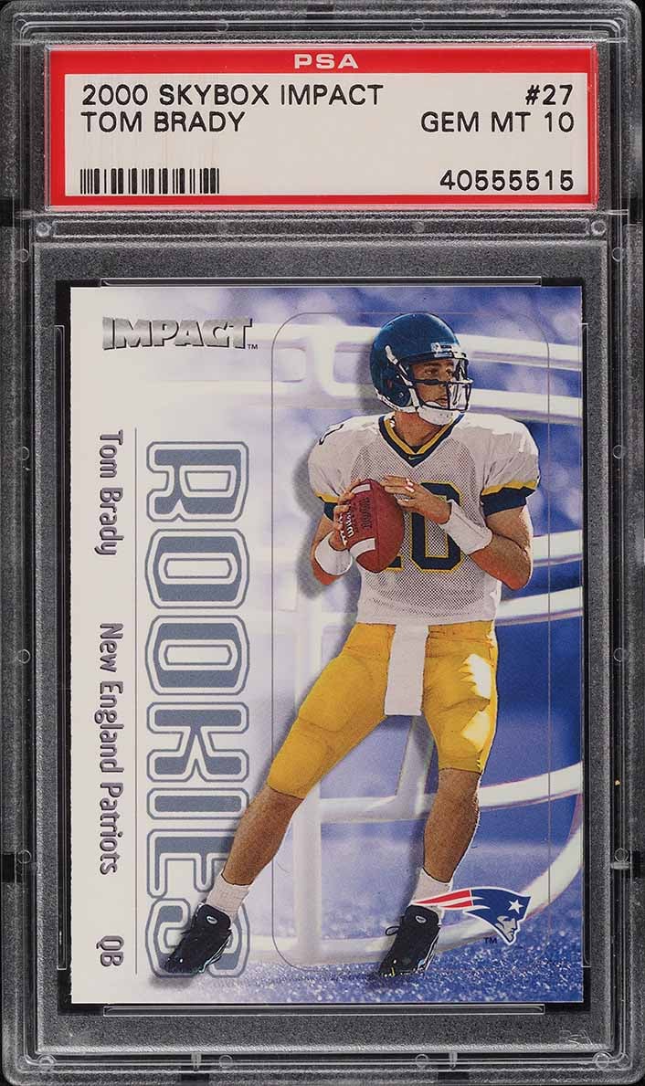 2000 Skybox Impact Tom Brady ROOKIE #27 PSA 10 GEM MINT