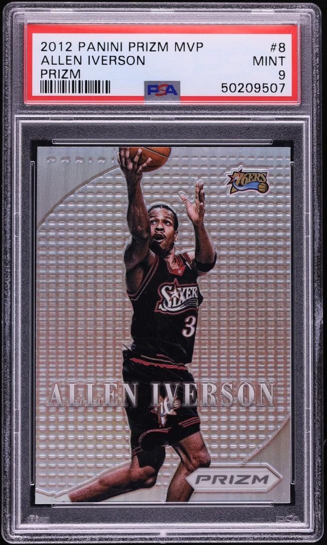 2012 Panini Prizm MVP Silver Allen Iverson #8 PSA 9 MINT