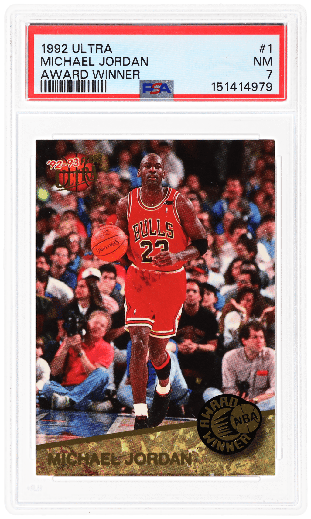 1992 Fleer Ultra Award Winner Michael Jordan #1 PSA 7