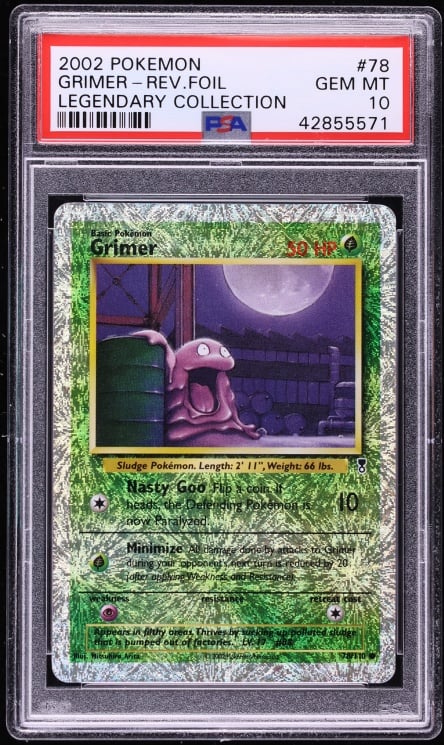 2002 Pokemon Legendary Collection Reverse Holo Grimer #78 PSA 10 GEM MINT