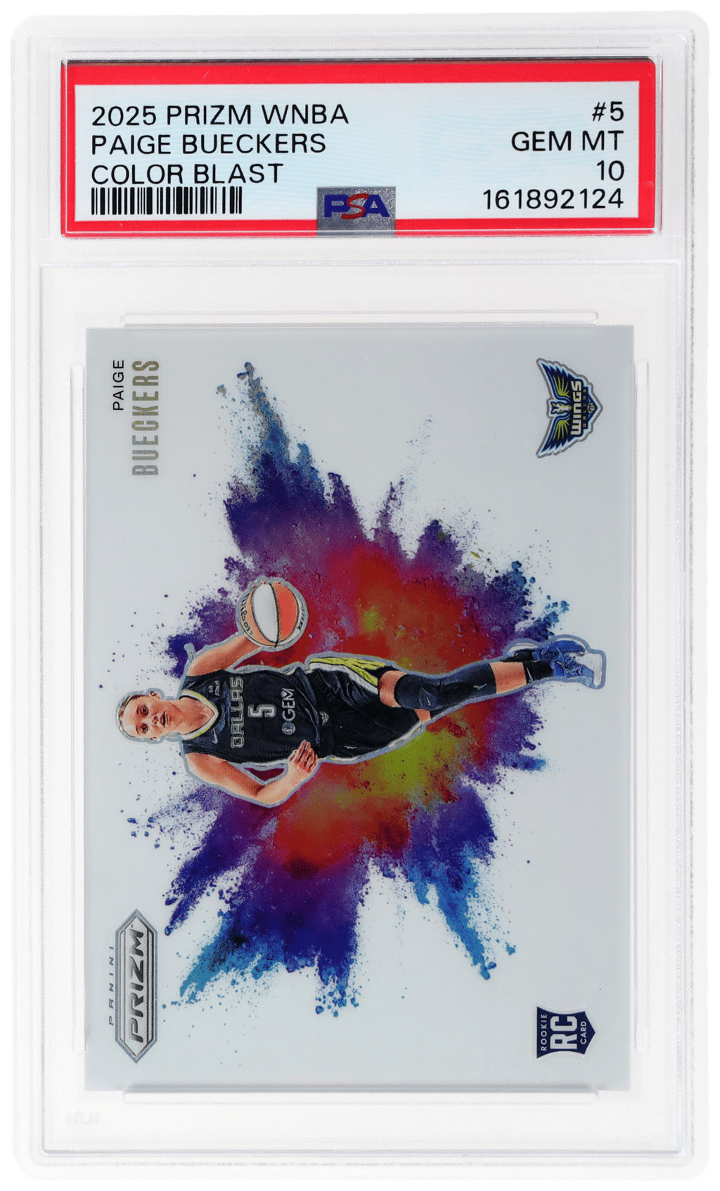 2025 Panini Prizm WNBA Color Blast Prizm Paige Bueckers #5 PSA 10