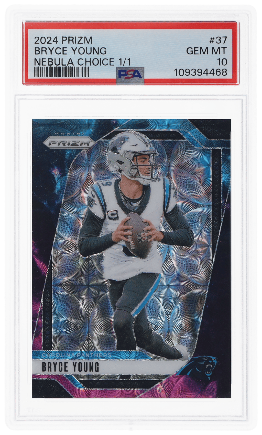 2024 Panini Prizm Nebula Choice Prizm Bryce Young #37 1/1 PSA 10