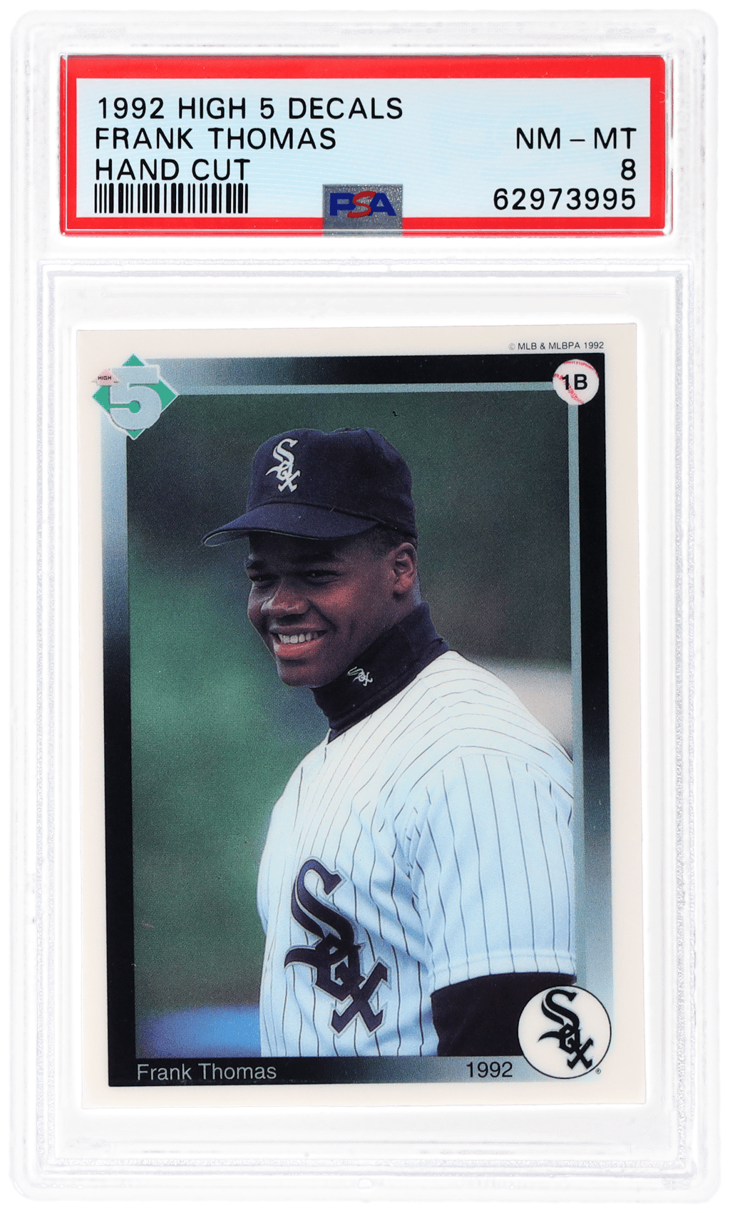 1992 High 5 Decals Hand Cut Frank Thomas PSA 8
