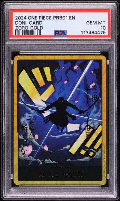 2024 One Piece Premium The Best Zoro Gold Don!! Card PSA 10 GEM MINT