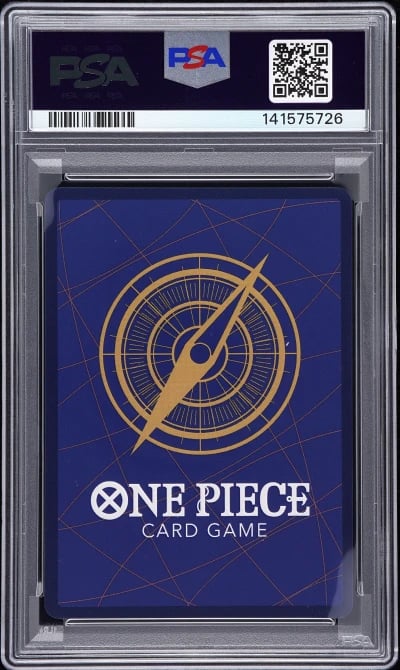 2025 ONE PIECE OP11-A FIST OF DIVINE SPEED 118 MONKEY D. LUFFY MANGA ALTERNATE ART PSA 10 (back)