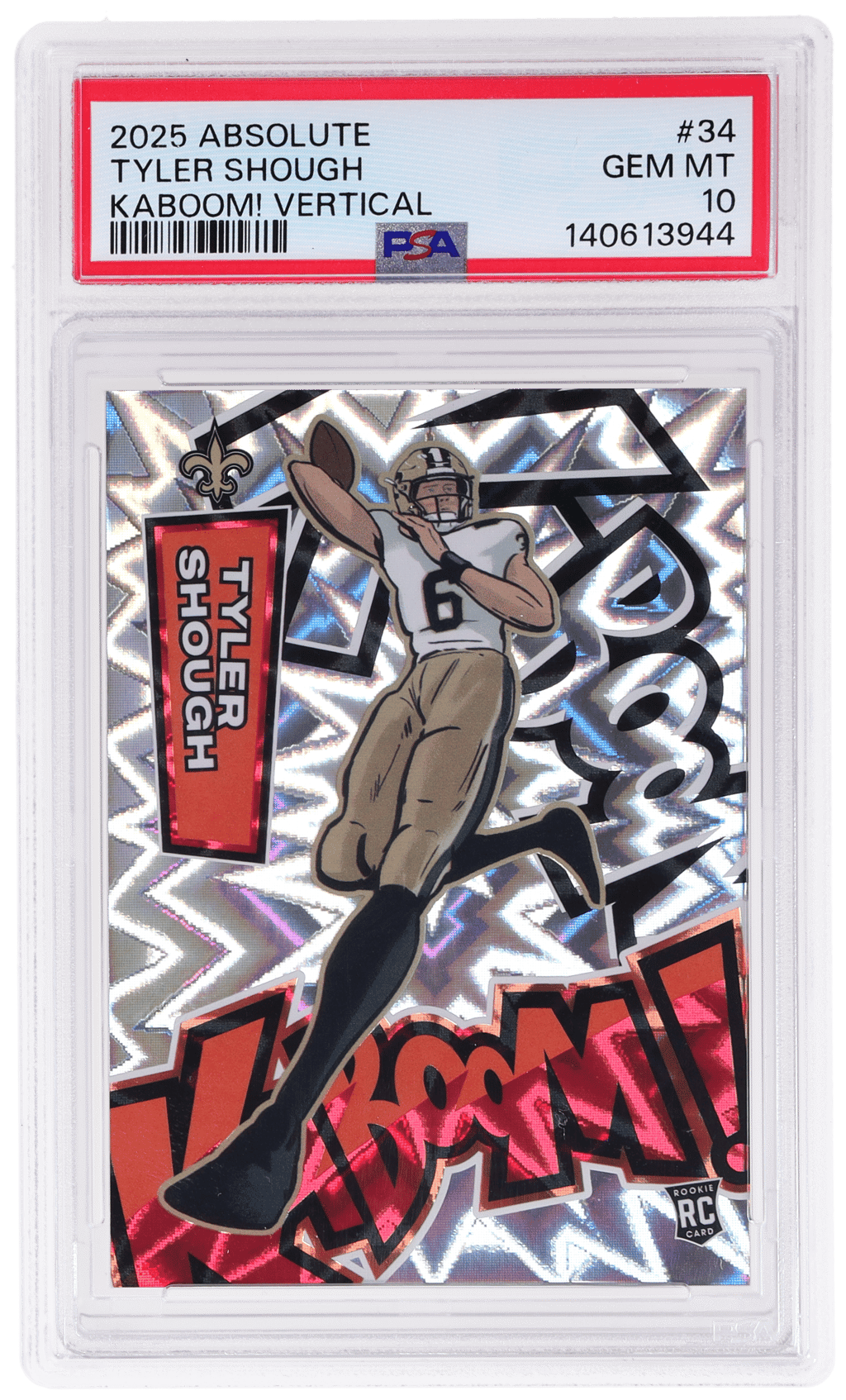 2025 Panini Absolute Kaboom! Vertical Tyler Shough #34 PSA 10