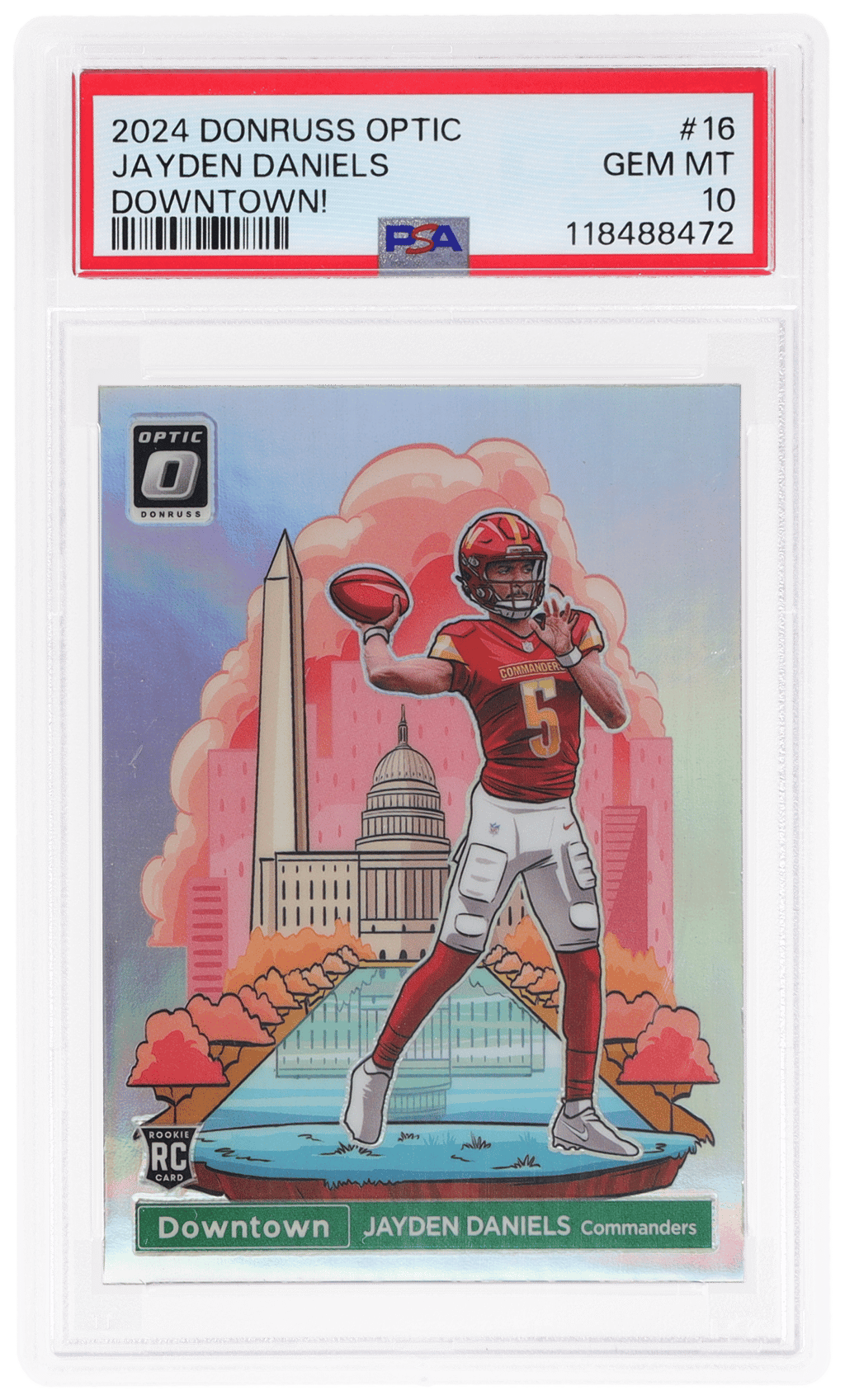 2024 Donruss Optic Downtown Jayden Daniels #16 PSA 10
