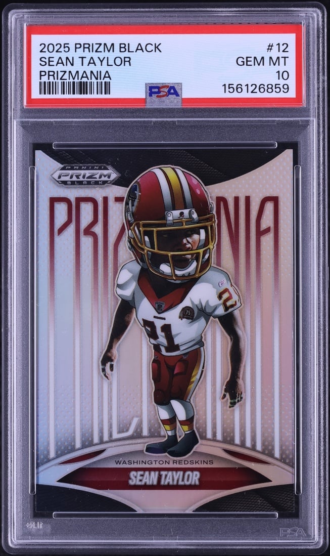 2025 Panini Prizm Black Prizmania Sean Taylor #12 PSA 10 GEM MINT