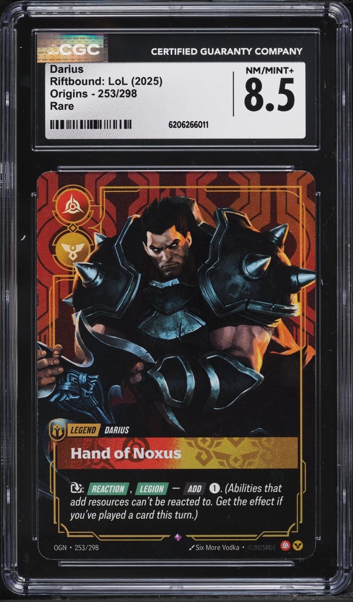 2025 Riftbound League Of Legends LoL Origins Darius #253 CGC 8.5 NM-MT+