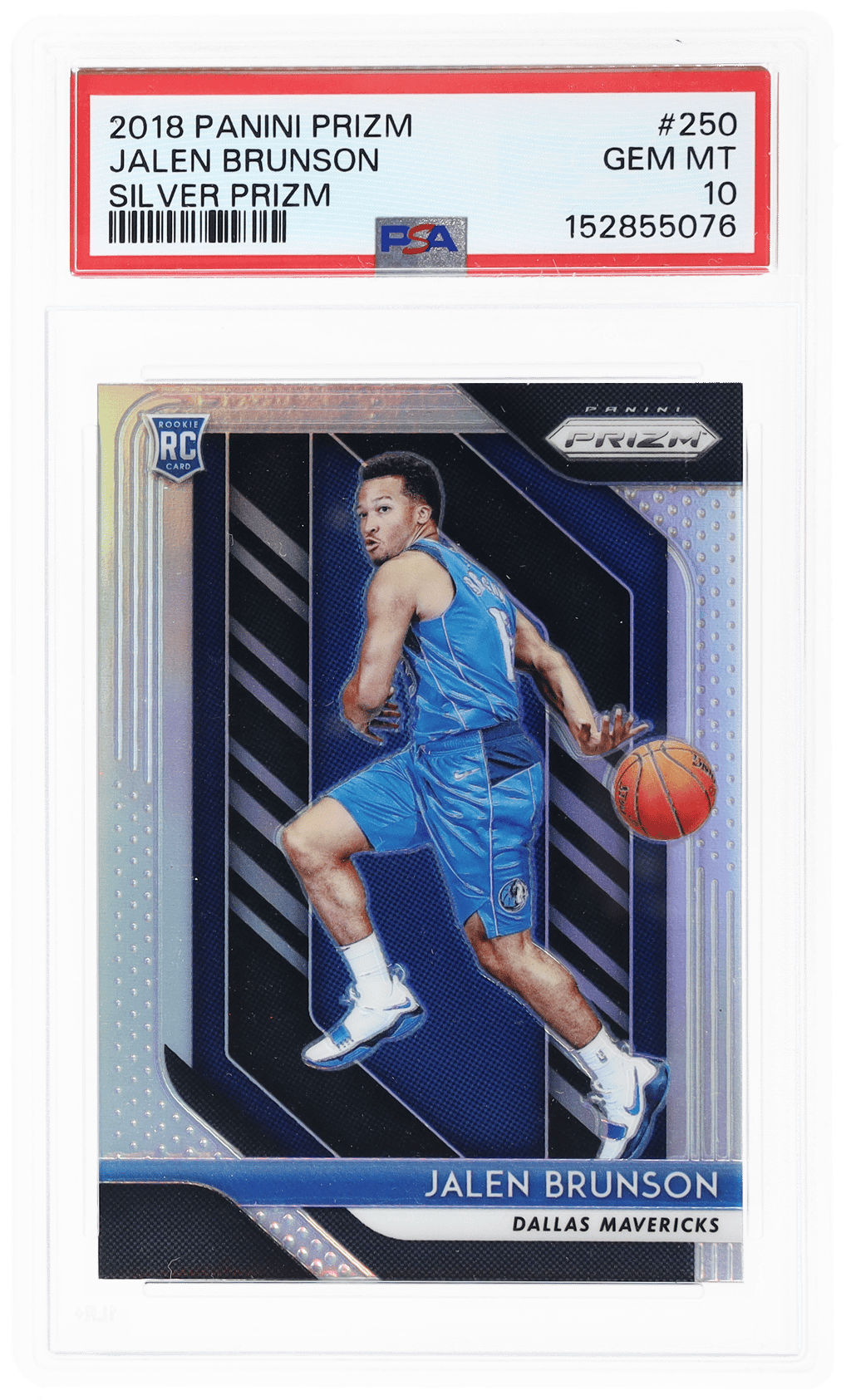 2018 Panini Prizm Silver Prizm Jalen Brunson #250 PSA 10