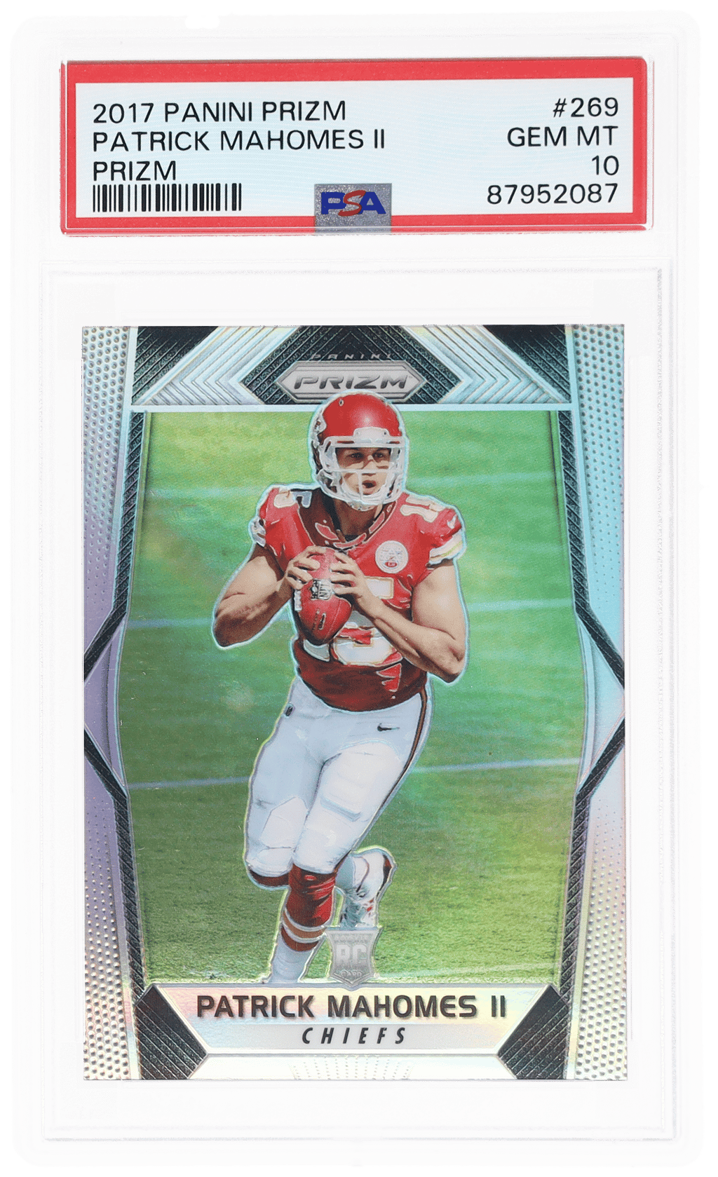 2017 Panini Prizm Prizm Patrick Mahomes II #269 PSA 10