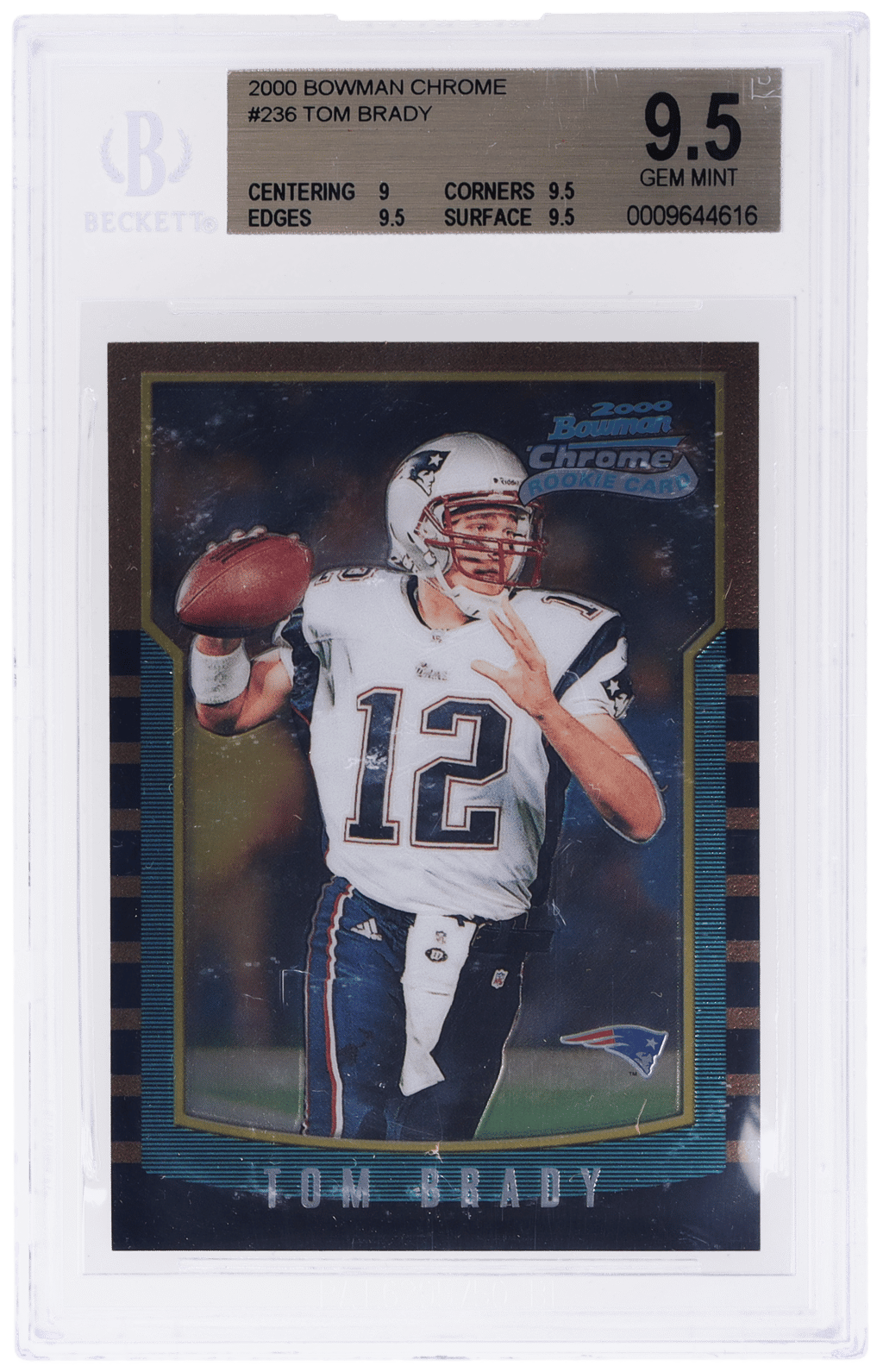 2000 Bowman Chrome Tom Brady #236 BGS 9.5