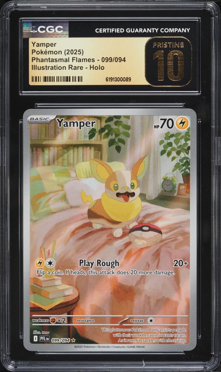 2025 Pokemon Mega Evolution Phantasmal Flames IR Yamper #99 CGC 10 PRISTINE