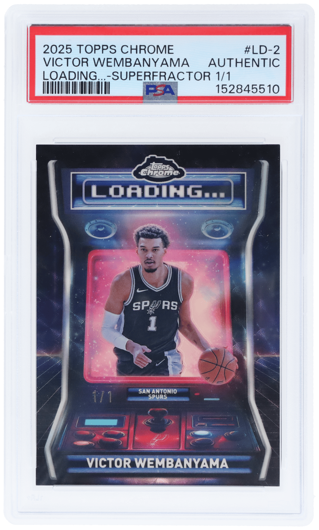 2025 Topps Chrome Loading... Superfractor Victor Wembanyama #LD-2 1/1 PSA Auth