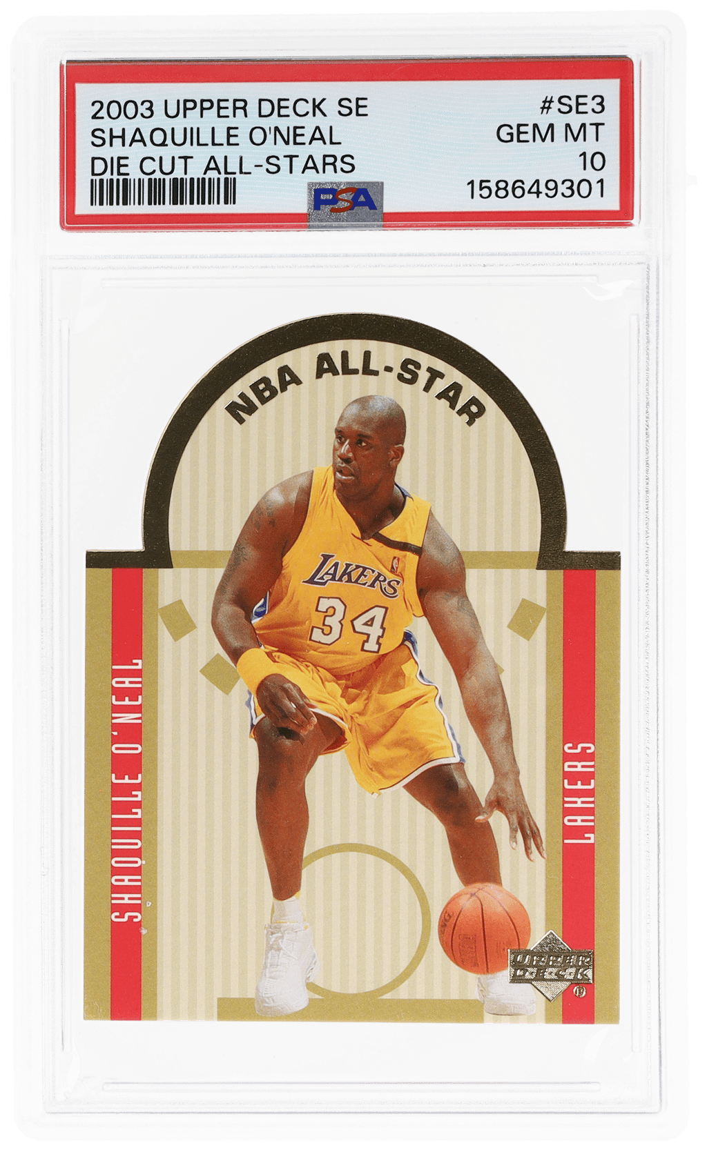 2003 Upper Deck Se Die Cut All-Stars Shaquille O'Neal #SE3 PSA 10