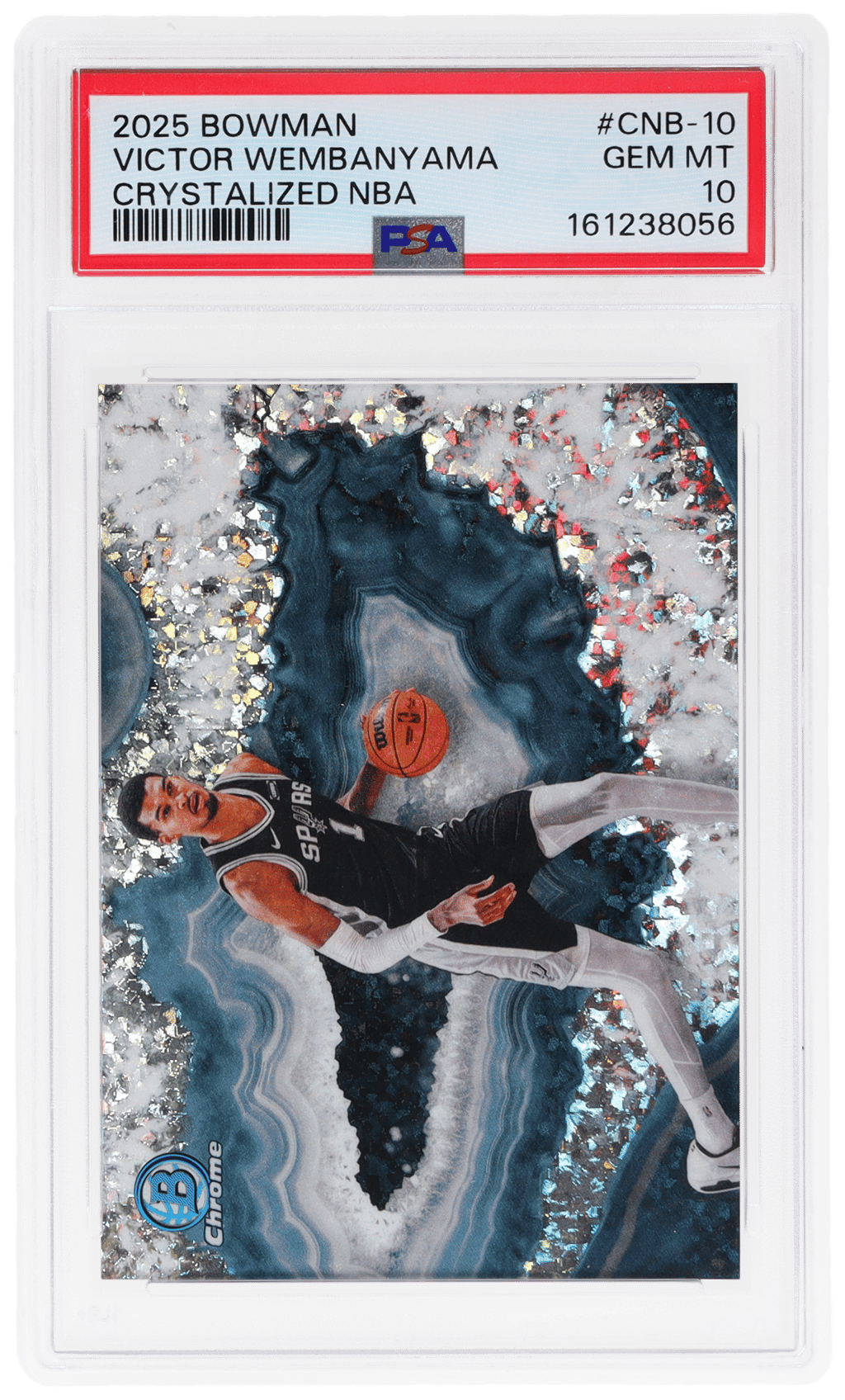 2025 Bowman Chrome Crystallized Victor Wembanyama #CNB10 PSA 10
