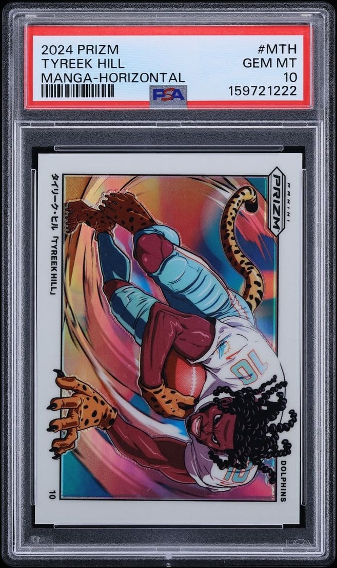 2024 Panini Prizm Horizontal Manga Tyreek Hill #MTH PSA 10 GEM MINT