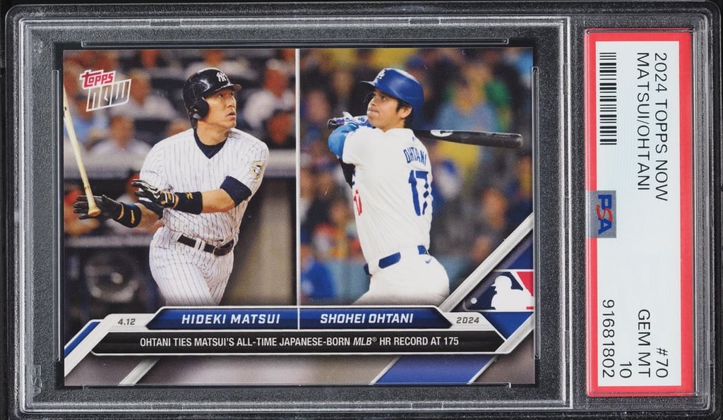 2024 Topps Now Hideki Matsui Shohei Ohtani #70 PSA 10 GEM MINT