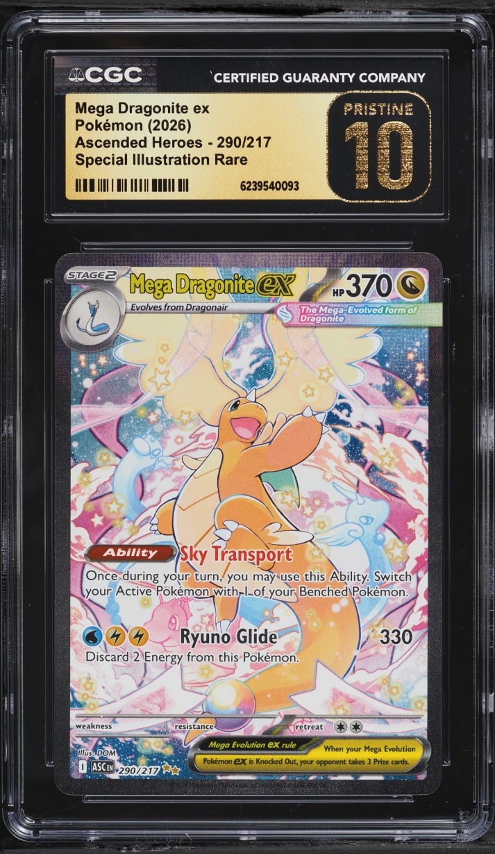 2026 Pokemon Mega Evolution Ascended Heroes SIR Mega Dragonite Ex #290 CGC 10 PRISTINE