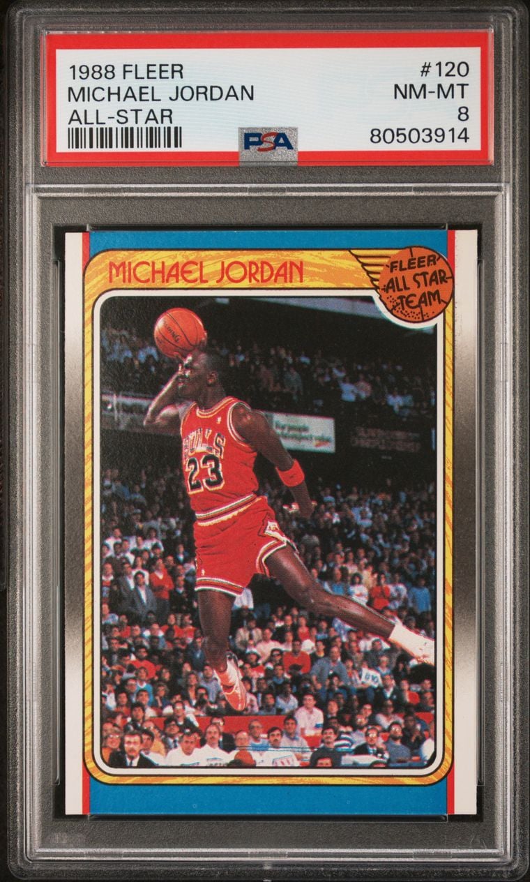 1988 MICHAEL JORDAN #120 FLEER ALL STAR PSA 8.0