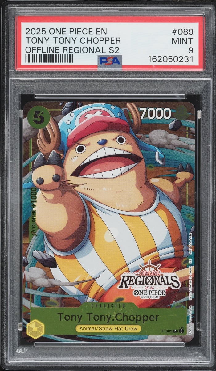 2025 One Piece Offline Regionals Season 2 Tony Tony Chopper #P-089 PSA 9 MINT