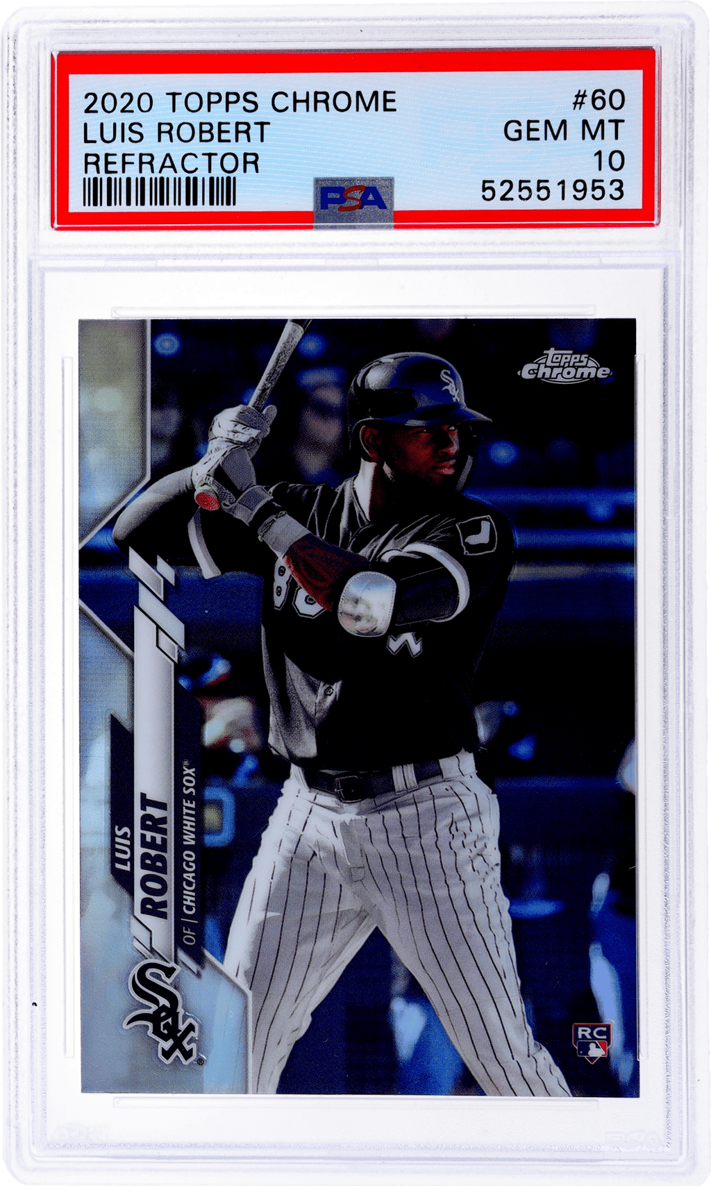 2020 Topps Chrome Refractor Luis Robert #60 PSA 10