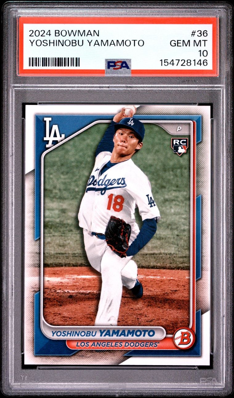 2024 Yoshinobu Yamamoto #36 Bowman PSA 10.0