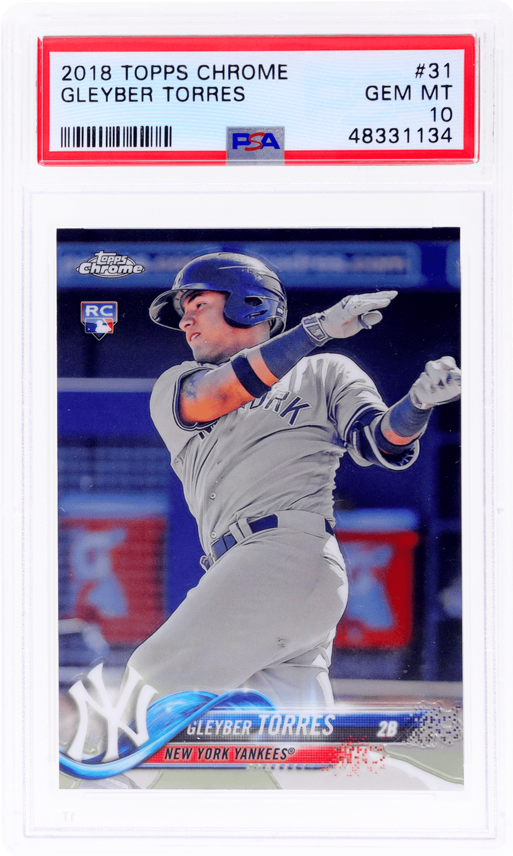 2018 Topps Chrome Gleyber Torres #31 PSA 10