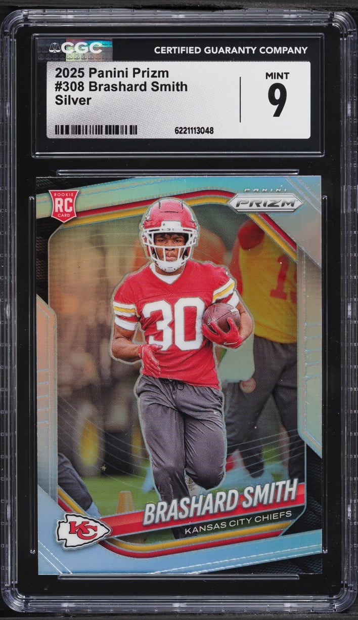 2025 Panini Prizm Silver Brashard Smith ROOKIE #308 CGC 9 MINT