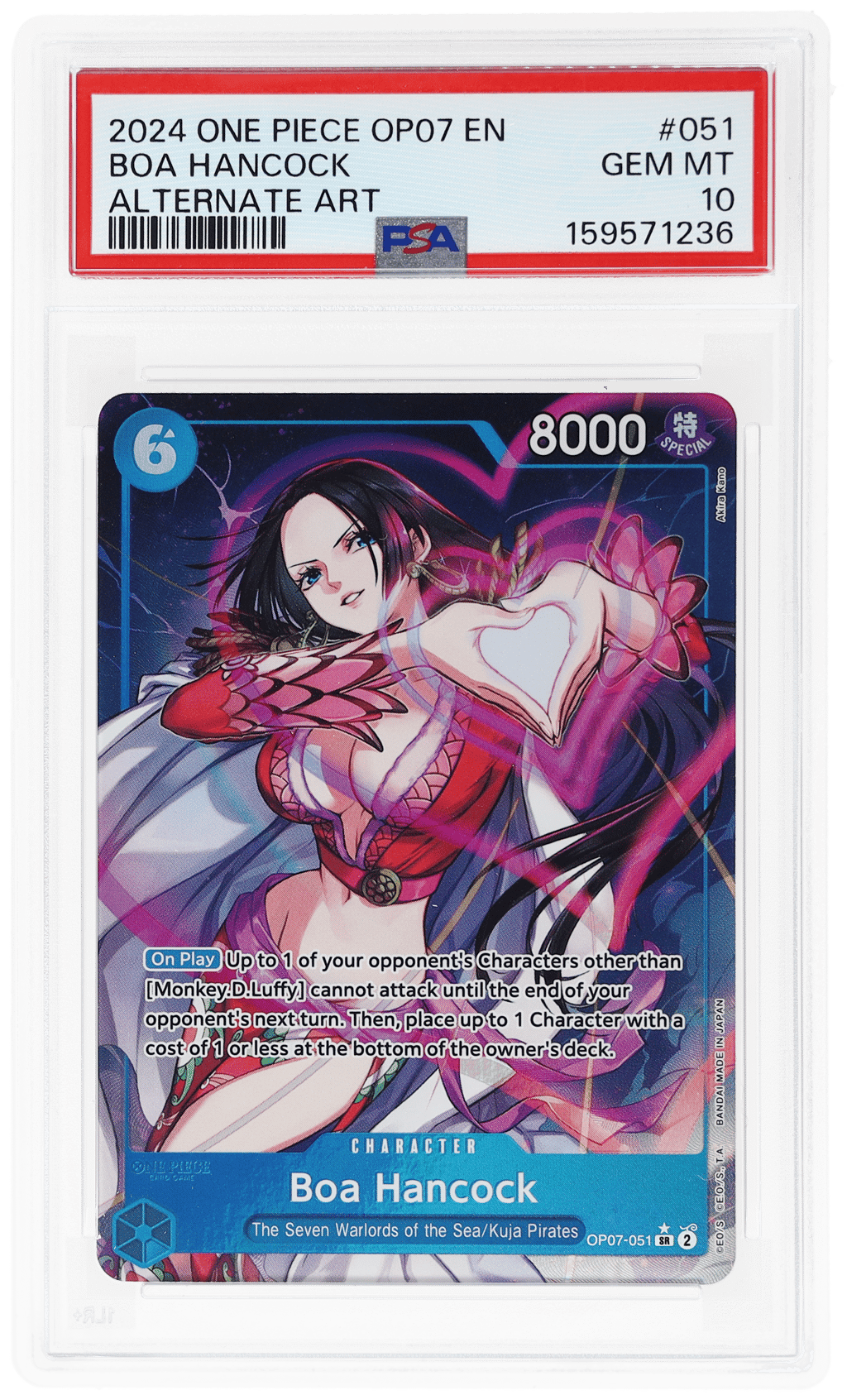 2024 One Piece 500 Years In the Future Alternate Art Boa Hancock #OP07051 PSA 10