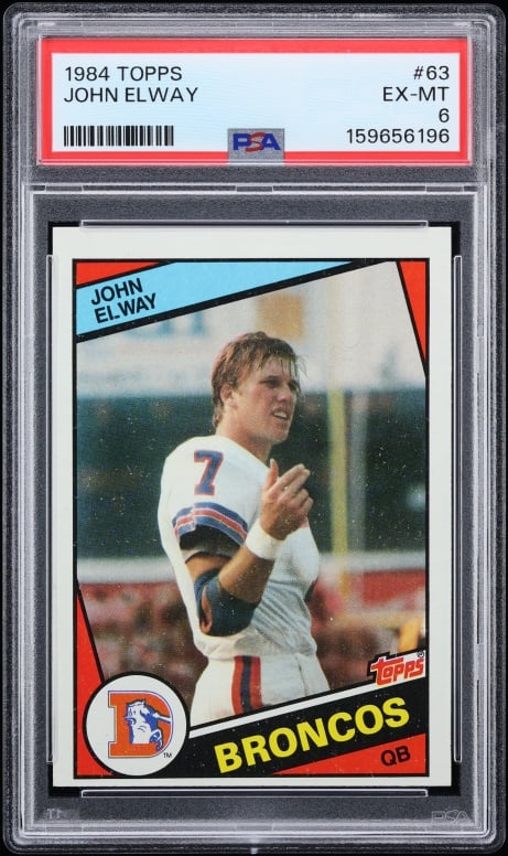 1984 Topps Football John Elway ROOKIE #63 PSA 6 EXMT