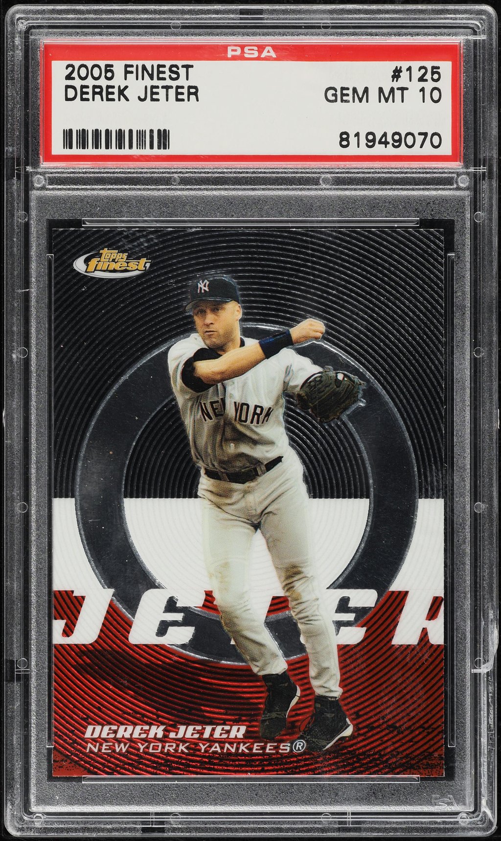 2005 Finest Derek Jeter #125 PSA 10 GEM MINT