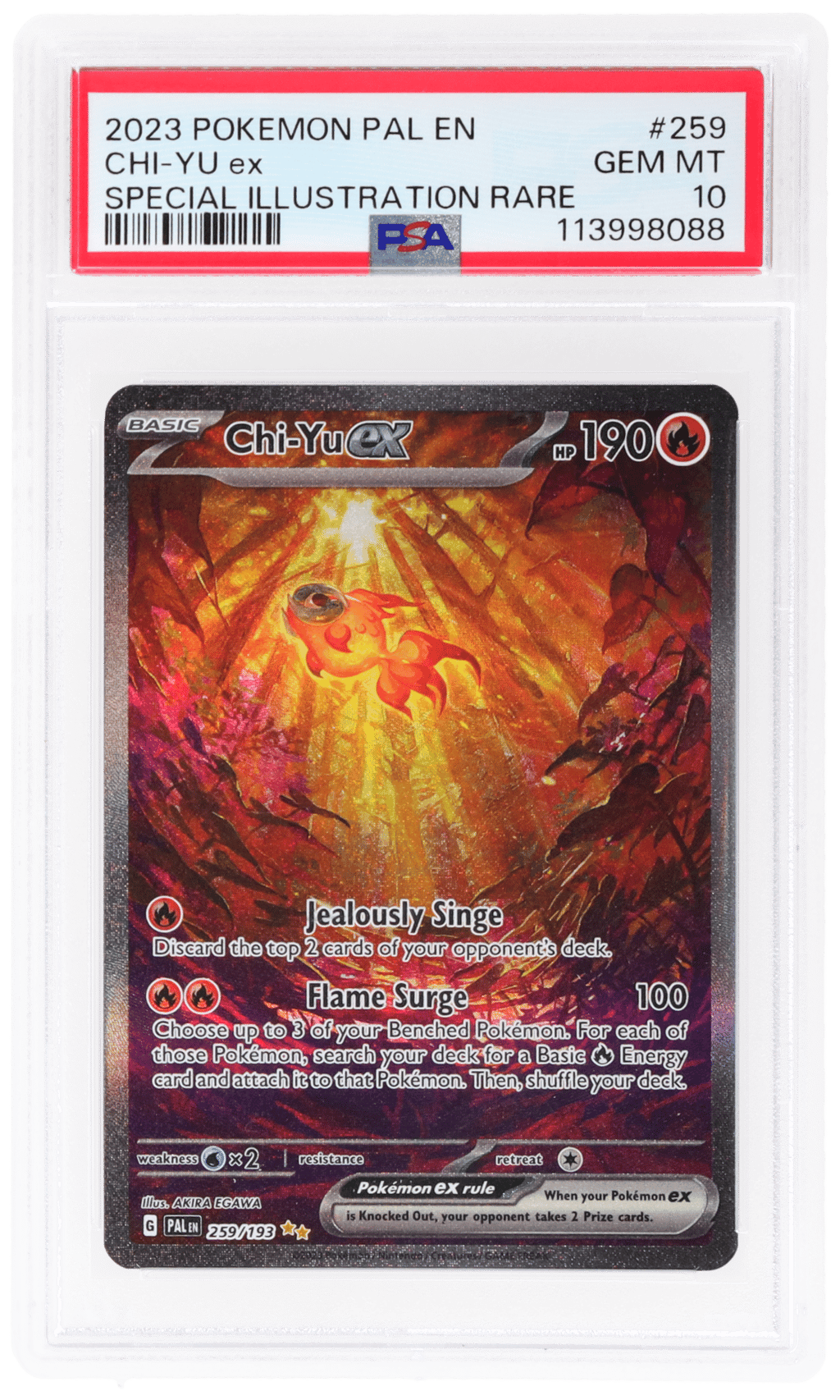 2023 Pokemon Scarlet and Violet Paldea Evolved Special Illustration Rare Chi Yu Ex #259 PSA 10