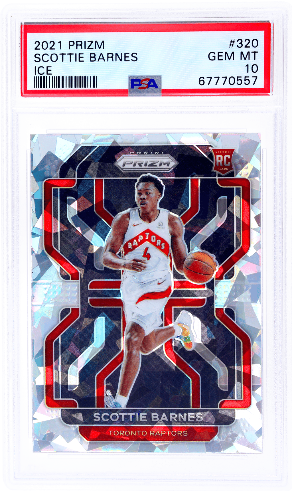 2021 Panini Prizm Ice Prizm Scottie Barnes #320 PSA 10