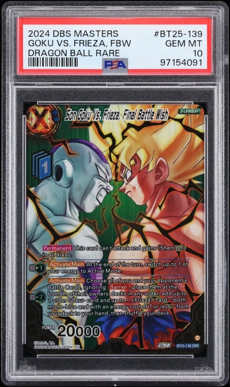 2024 DB Super Masters Series 25 Legend Of Dragon Ball Goku Vs. Frieza #BT25-139 PSA 10 GEM MINT