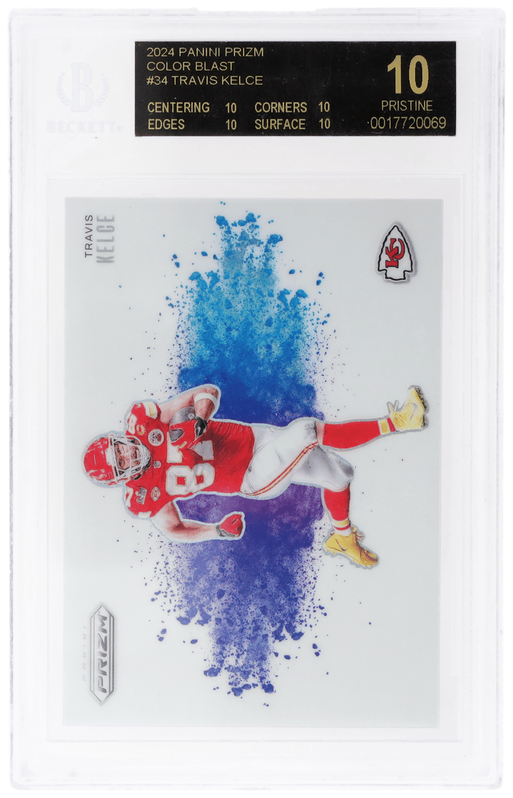 2024 Panini Prizm Color Blast Travis Kelce #34 BGS BL
