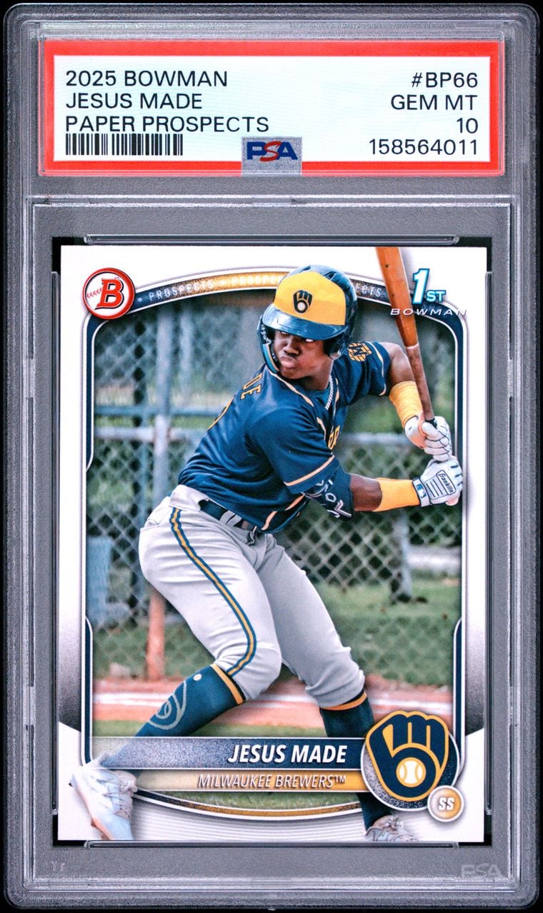 2025 Jesus Made #BP-66 Bowman Prospects PSA 10.0