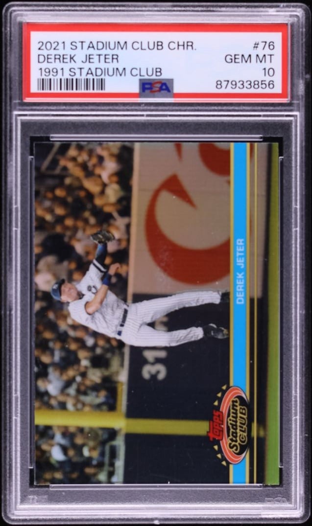 2021 Stadium Club Chrome '91 Derek Jeter #76 PSA 10 GEM MINT