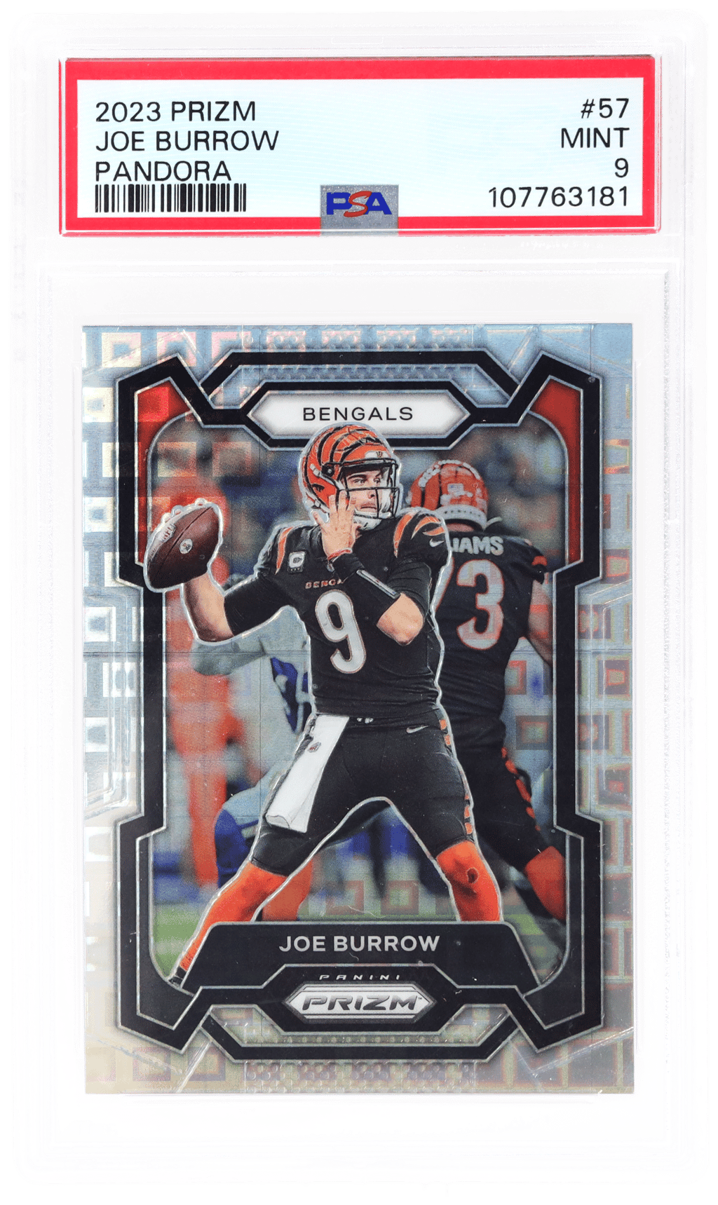 2023 Panini Prizm Pandora Prizm Joe Burrow #57 234/400 PSA 9