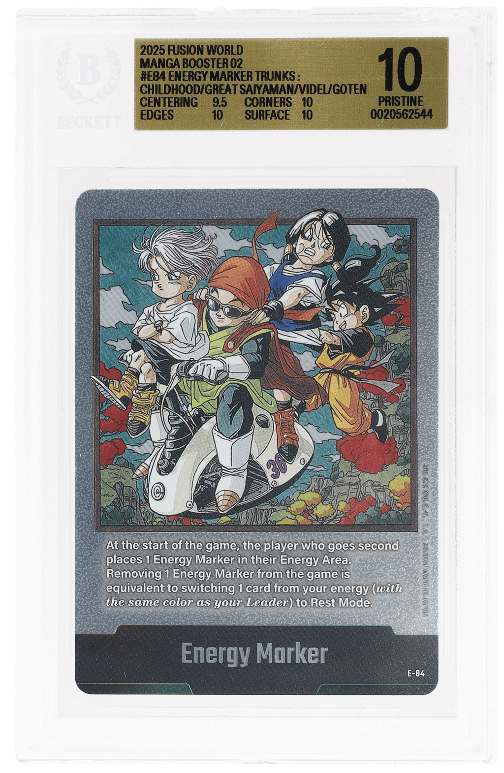 2025 Dragon Ball Super Fusion World Manga Booster 02 Volume 36 Cover Energy Marker #E-84 BGS 10