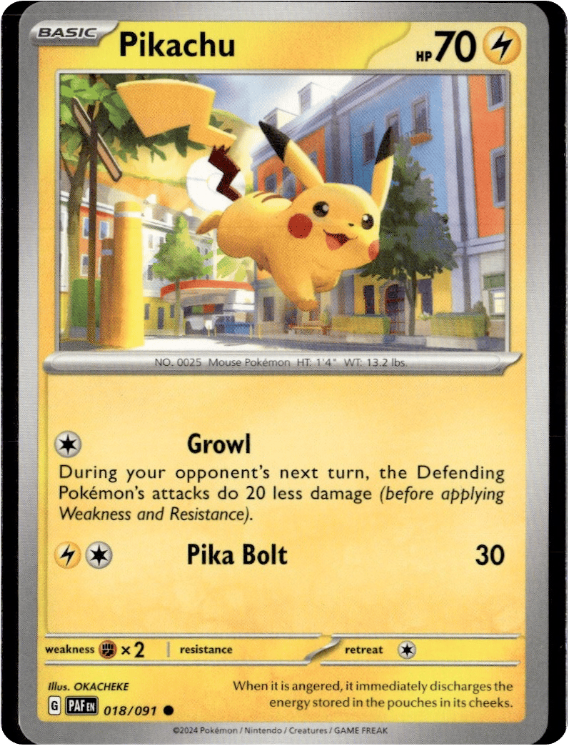 2024 Pikachu #18 Paldean Fates