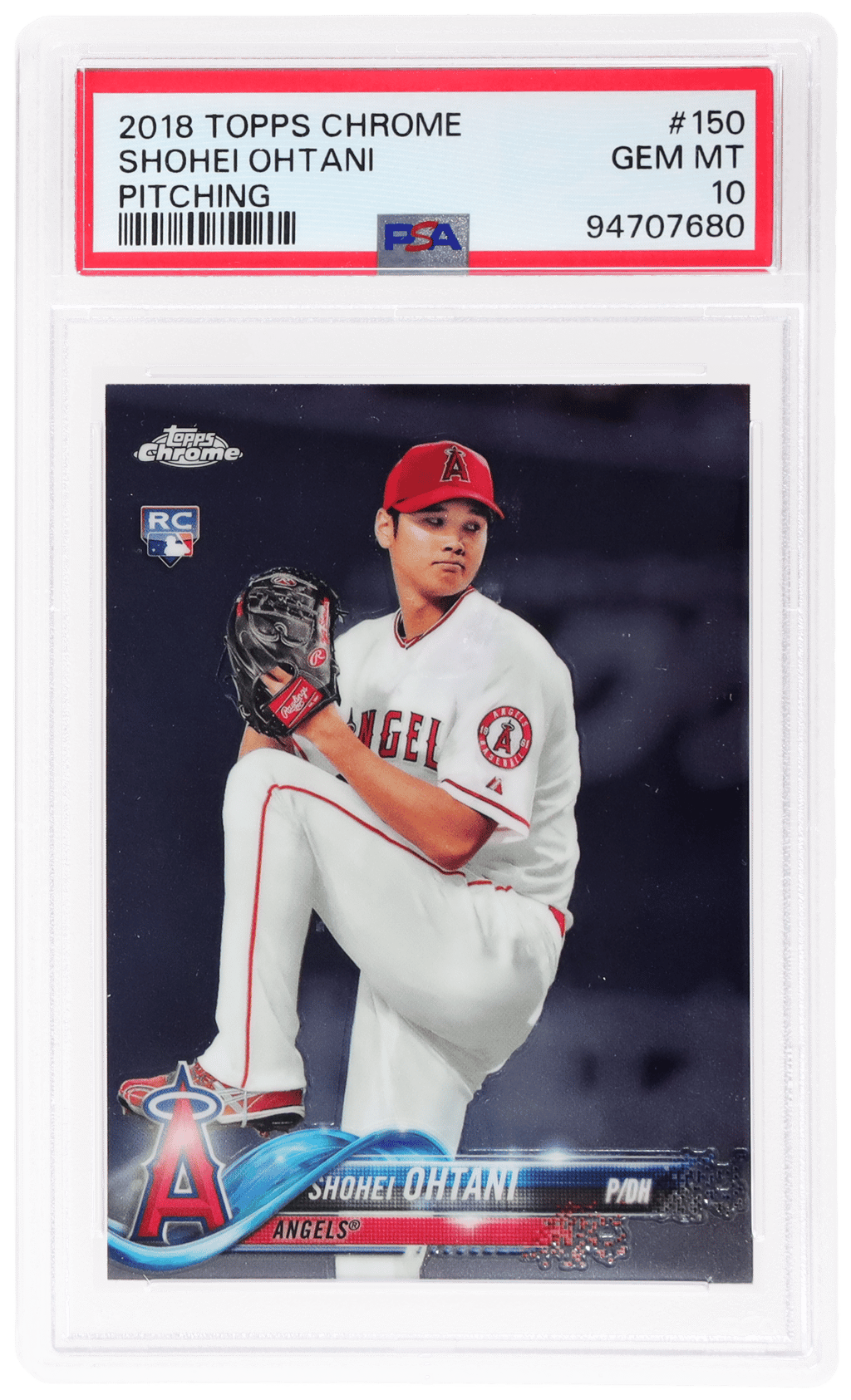 2018 Topps Chrome Pitching Shohei Ohtani #150 PSA 10