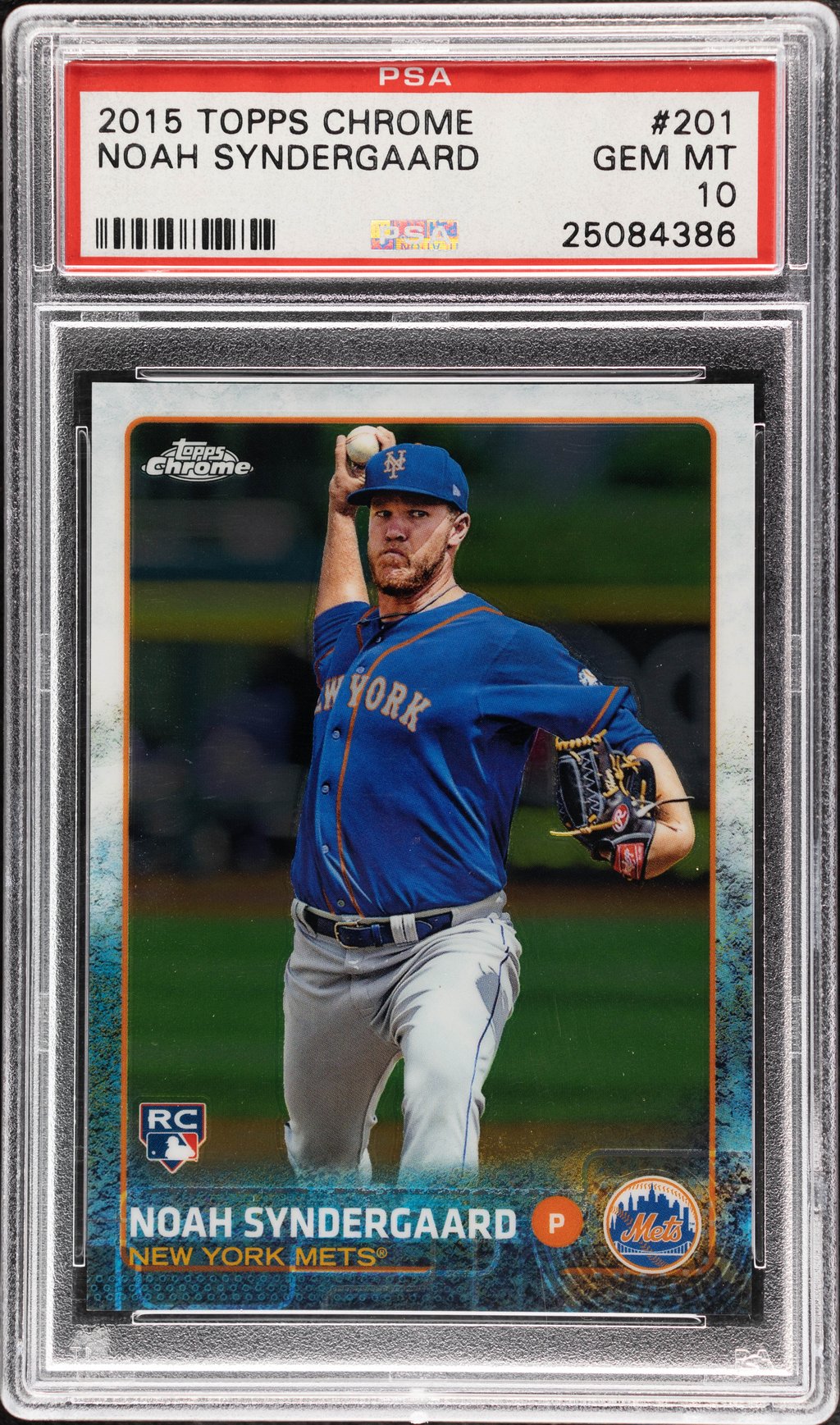 2015 Topps Chrome Noah Syndergaard #201 PSA 10