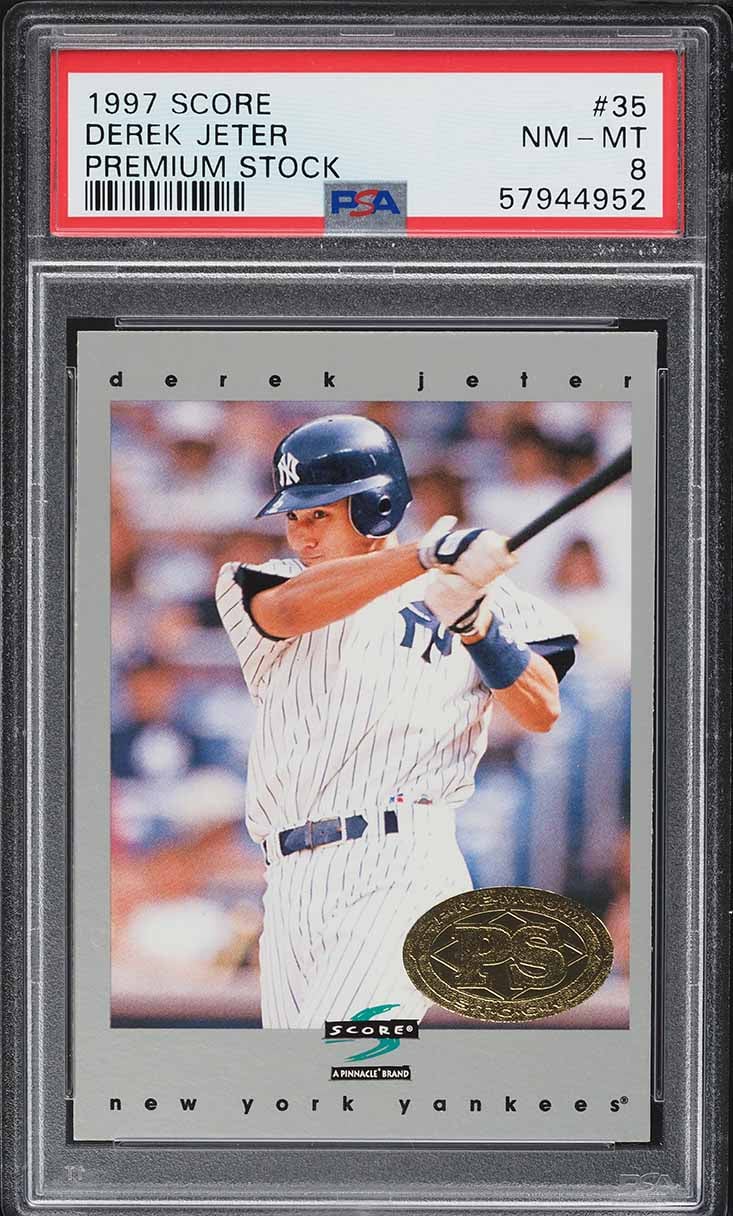 1997 Score Premium Stock Derek Jeter #35 PSA 8 NM-MT