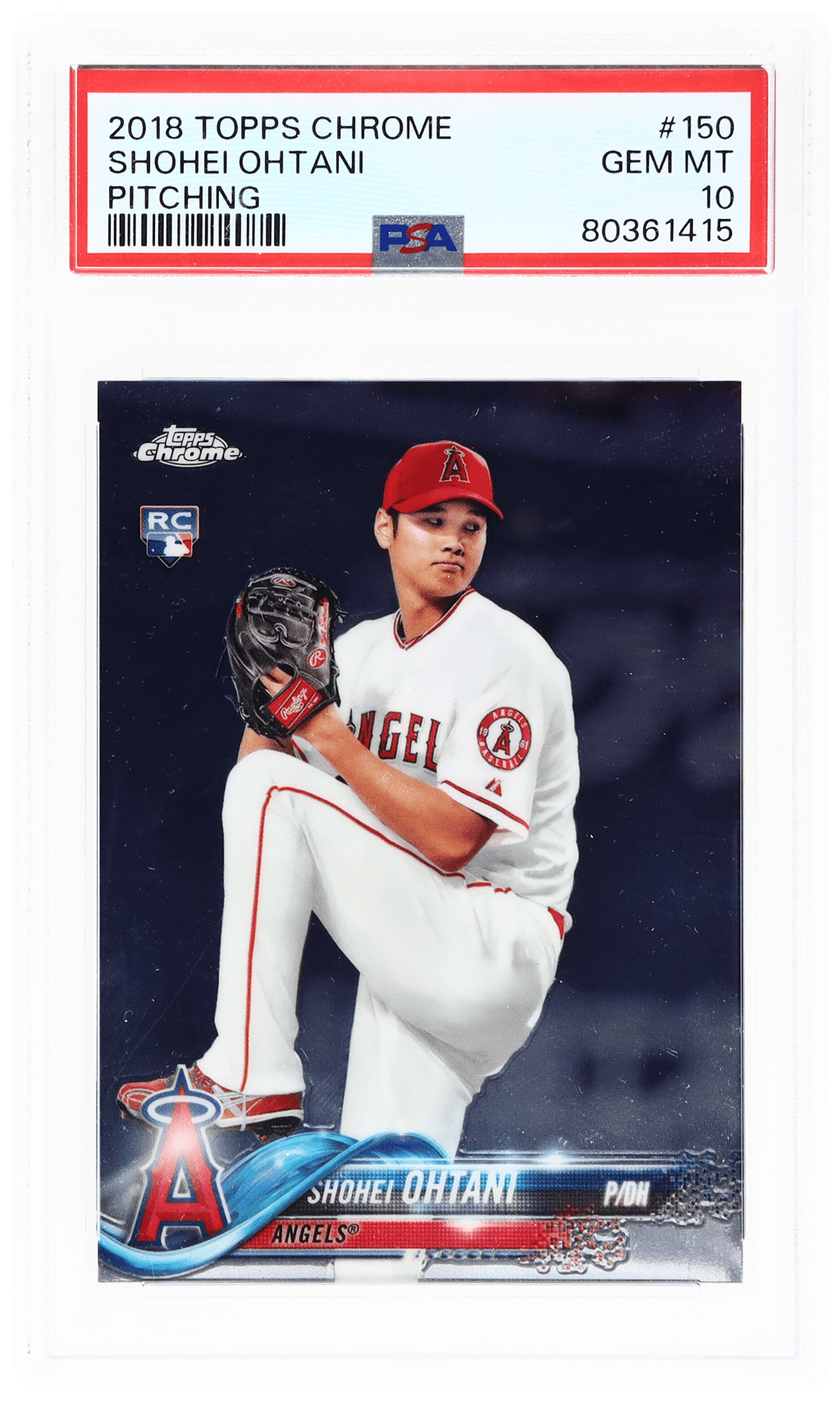 2018 Topps Chrome Pitching Shohei Ohtani #150 PSA 10