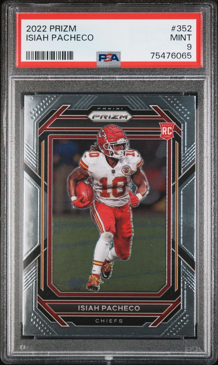 2022 Isiah Pacheco #352 Prizm PSA 9.0